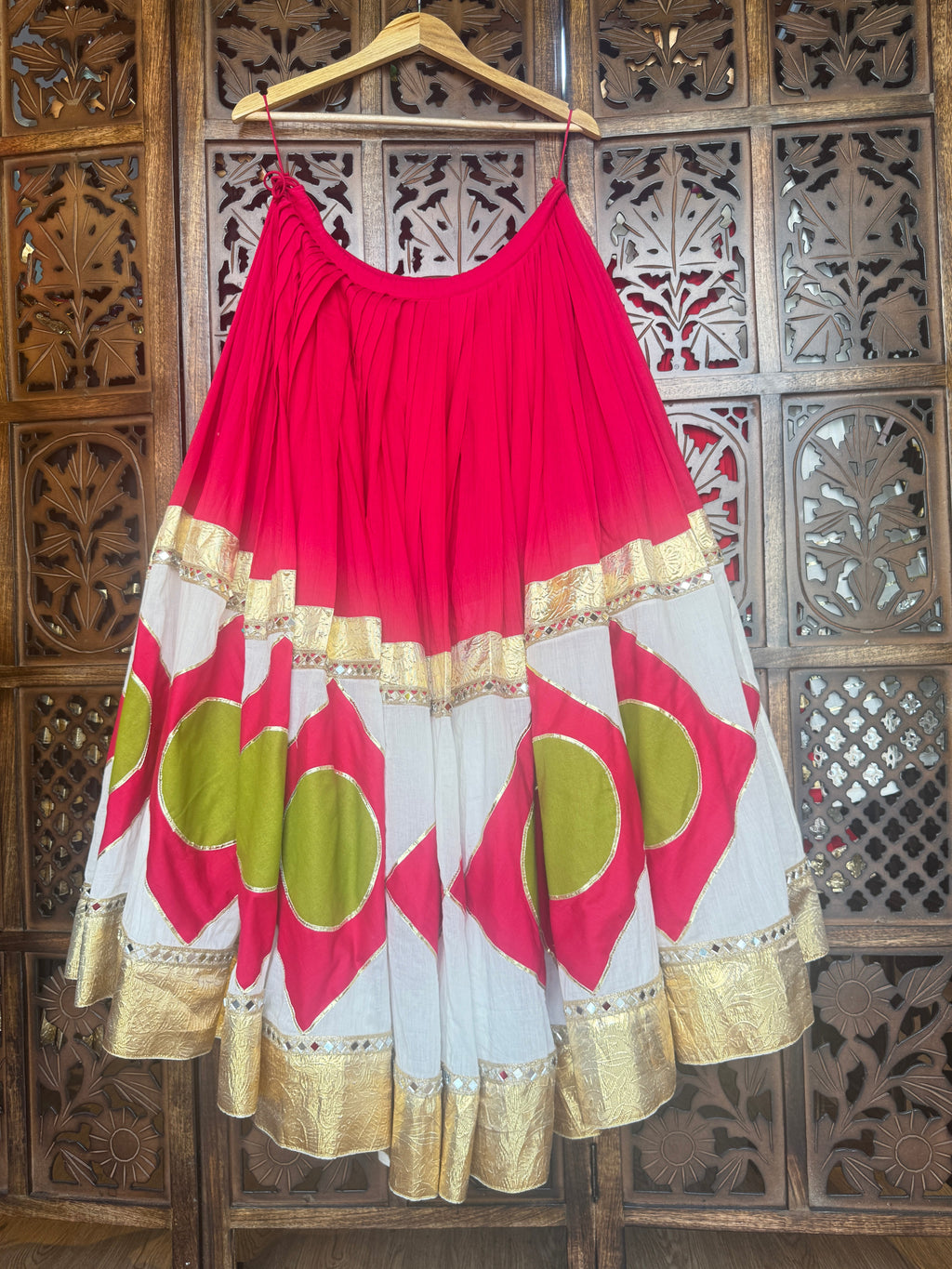 RANI PINK SKIRT RAAS'25 HANDMADEAHOLIC BY MISHKA