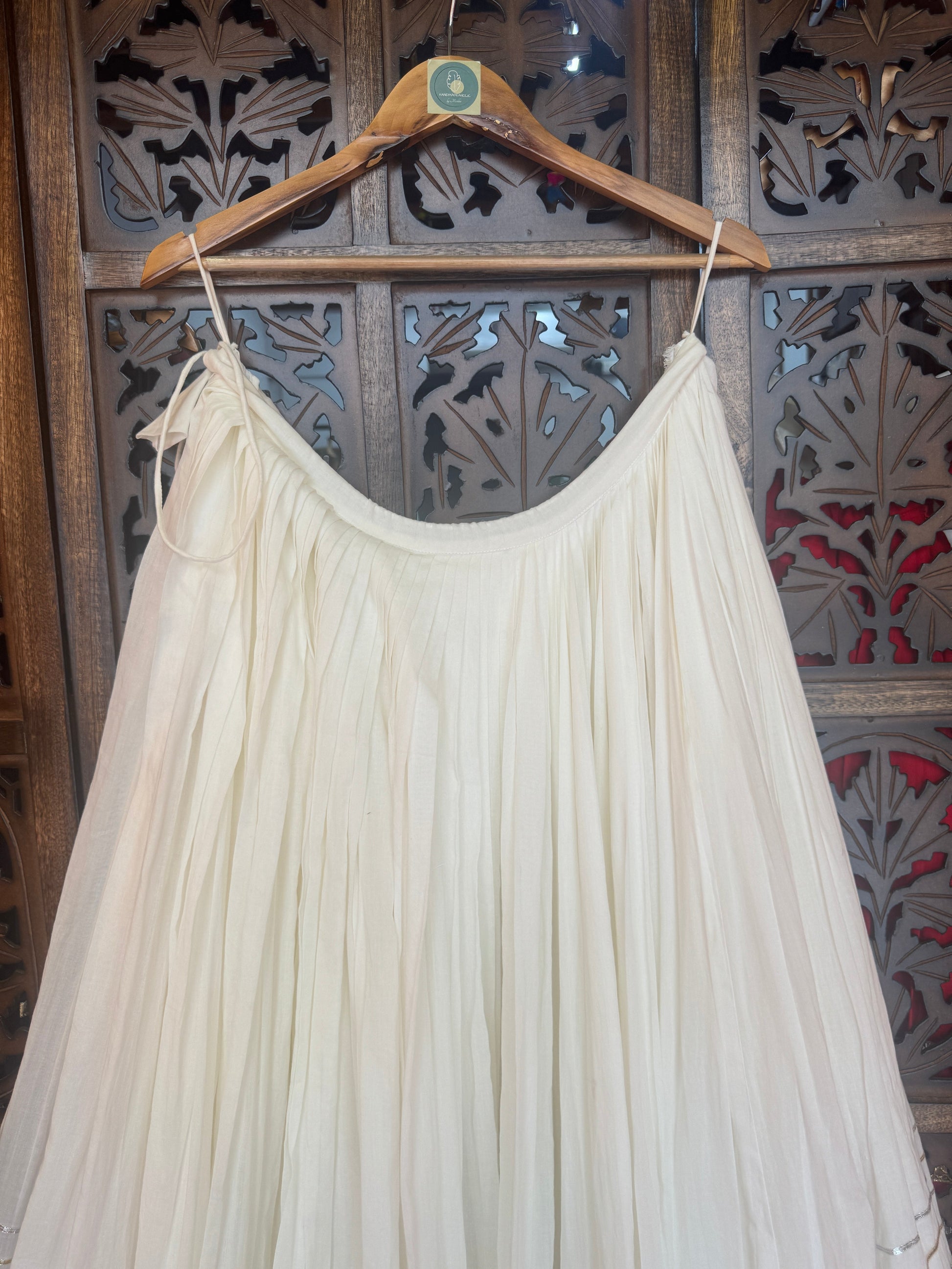 OFF WHITE SILVER GOLDEN SKIRT RAAS'25 HANDMADEAHOLIC BY MISHKA