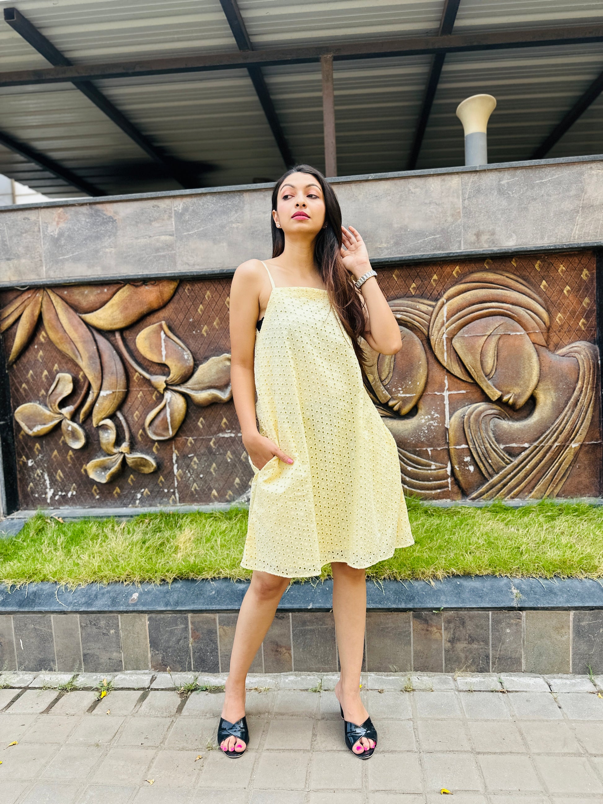 SCHIFFLY A-LINE DRESS HANDMADEAHOLIC BY MISHKA