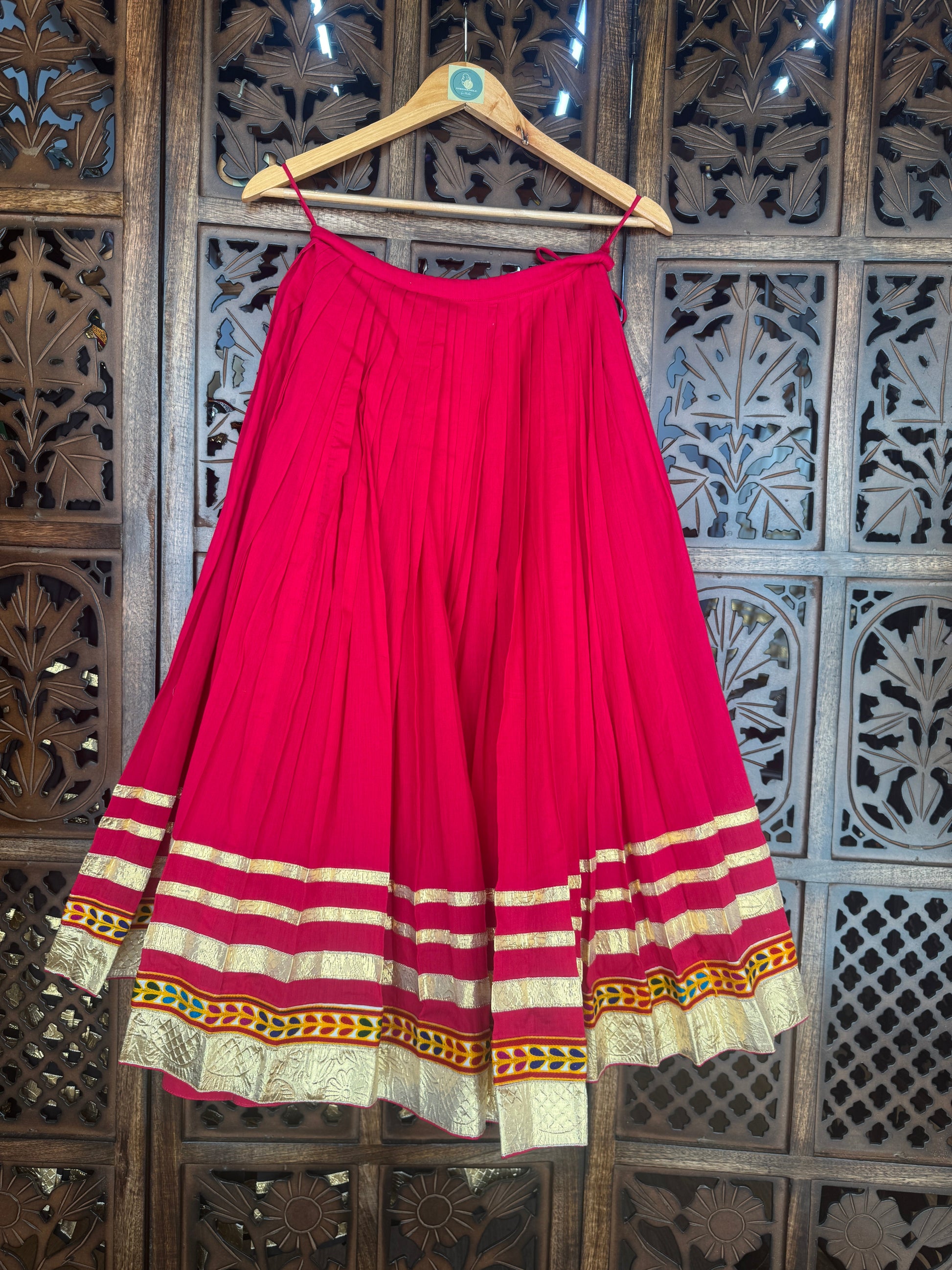 PINK KIDS SKIRT RAAS'25 HANDMADEAHOLIC BY MISHKA