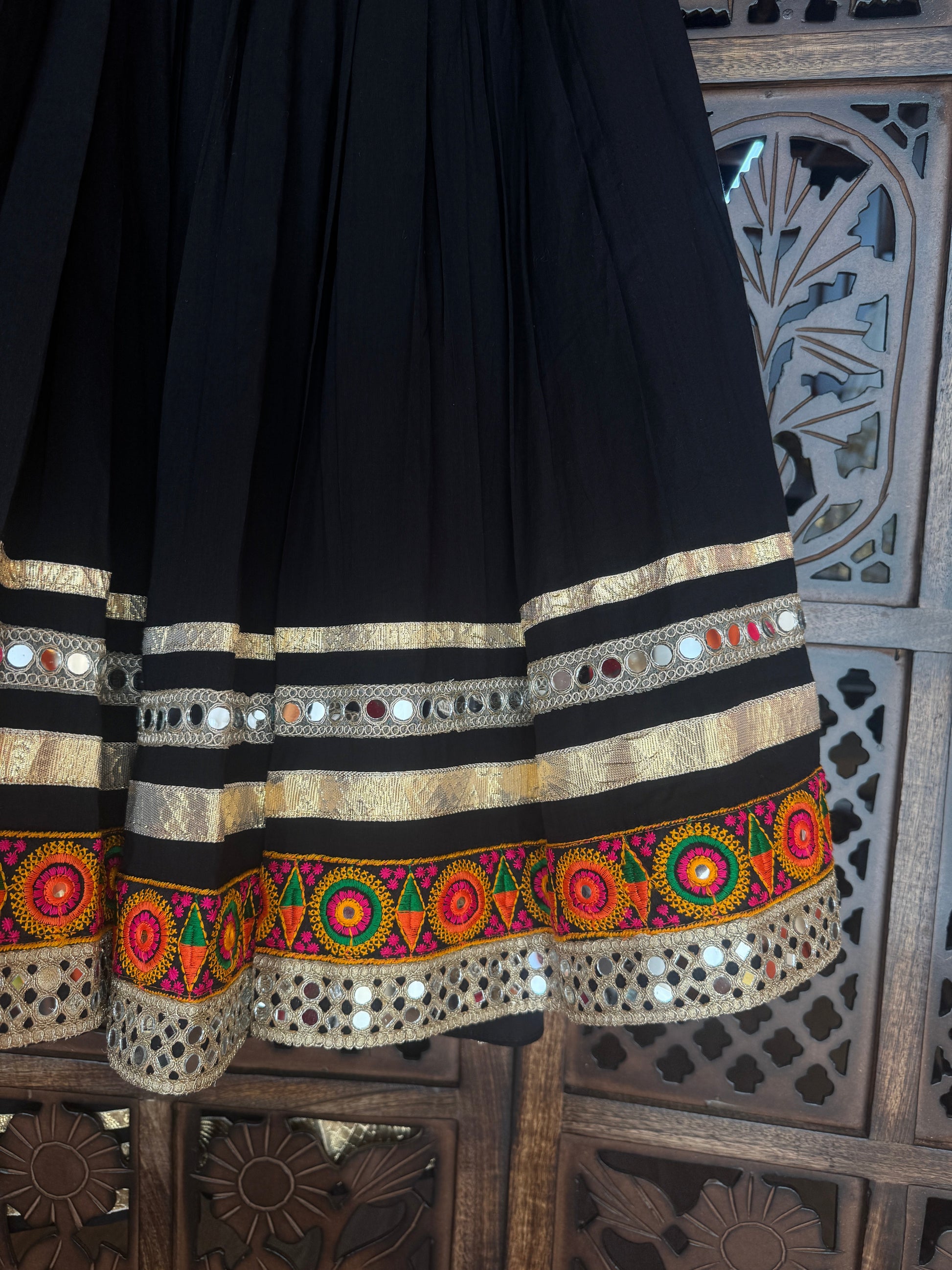 BLACK KIDS SKIRT RAAS'25 HANDMADEAHOLIC BY MISHKA