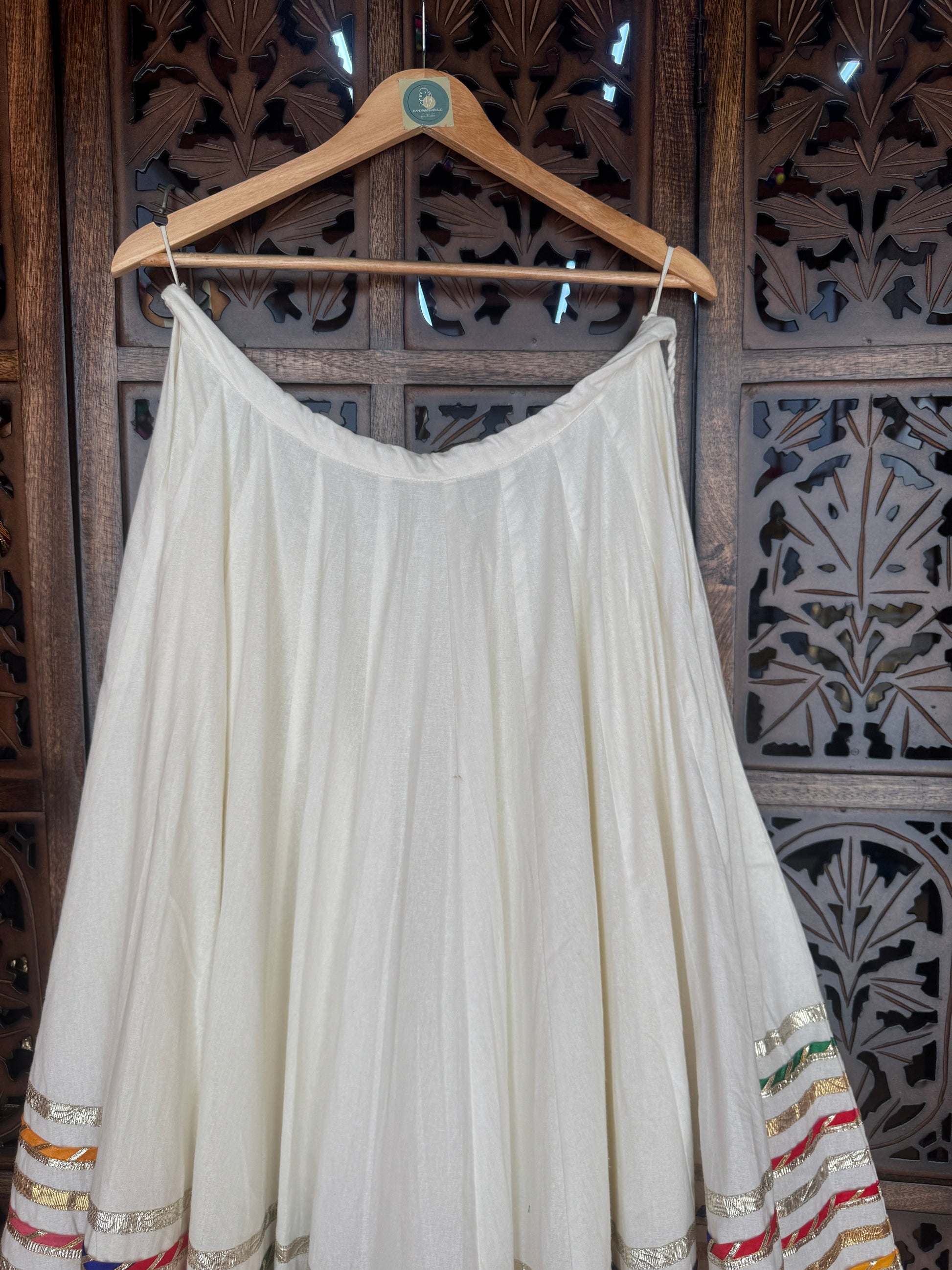 OFF WHITE MULTI LACE SKIRT RAAS'25 HANDMADEAHOLIC BY MISHKA