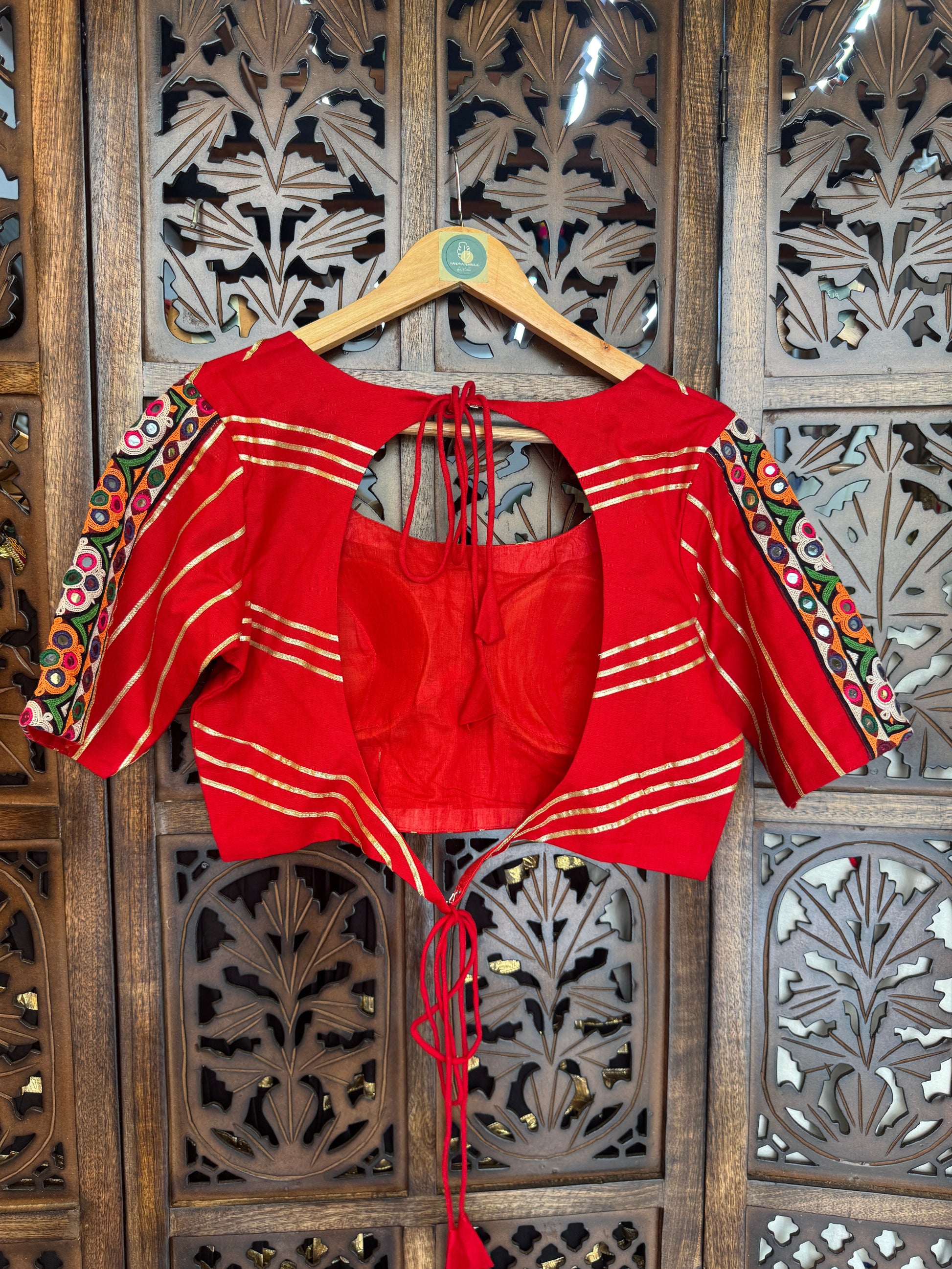 RED BANJARA BLOUSE HANDMADEAHOLIC BY MISHKA