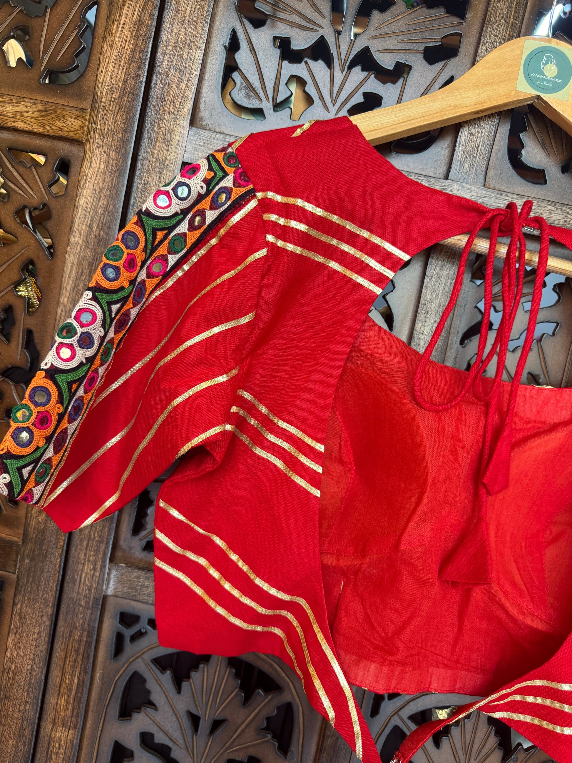 RED BANJARA BLOUSE HANDMADEAHOLIC BY MISHKA
