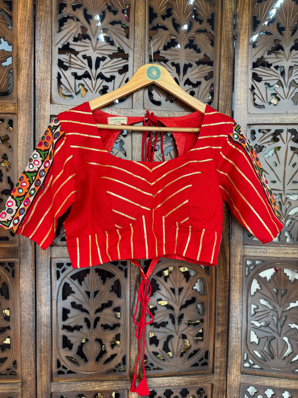 RED BANJARA BLOUSE HANDMADEAHOLIC BY MISHKA