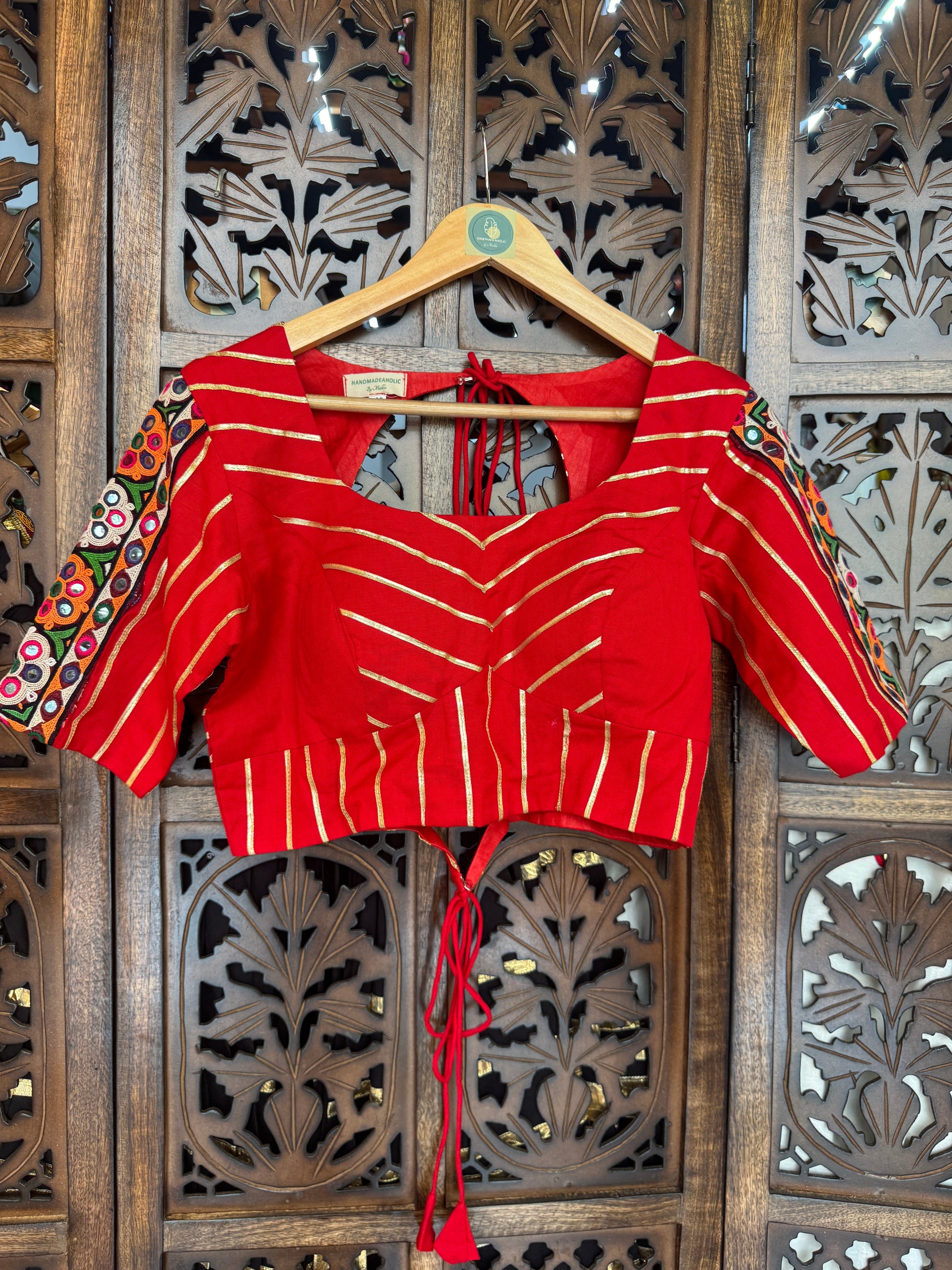 RED BANJARA BLOUSE HANDMADEAHOLIC BY MISHKA