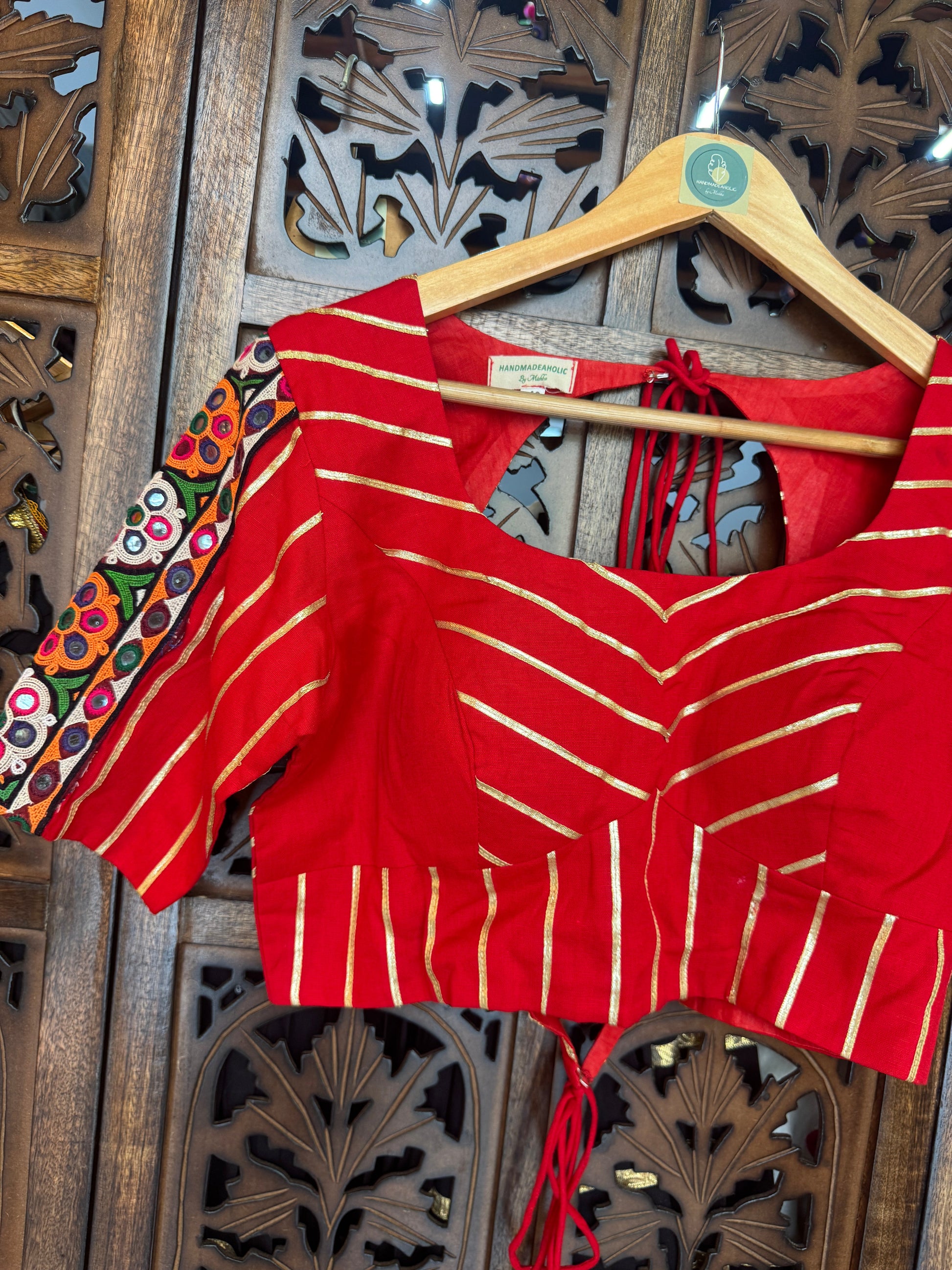 RED BANJARA BLOUSE HANDMADEAHOLIC BY MISHKA