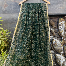 GREEN VINTAGE DUPATTA HANDMADEAHOLIC BY MISHKA