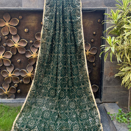 GREEN VINTAGE DUPATTA HANDMADEAHOLIC BY MISHKA