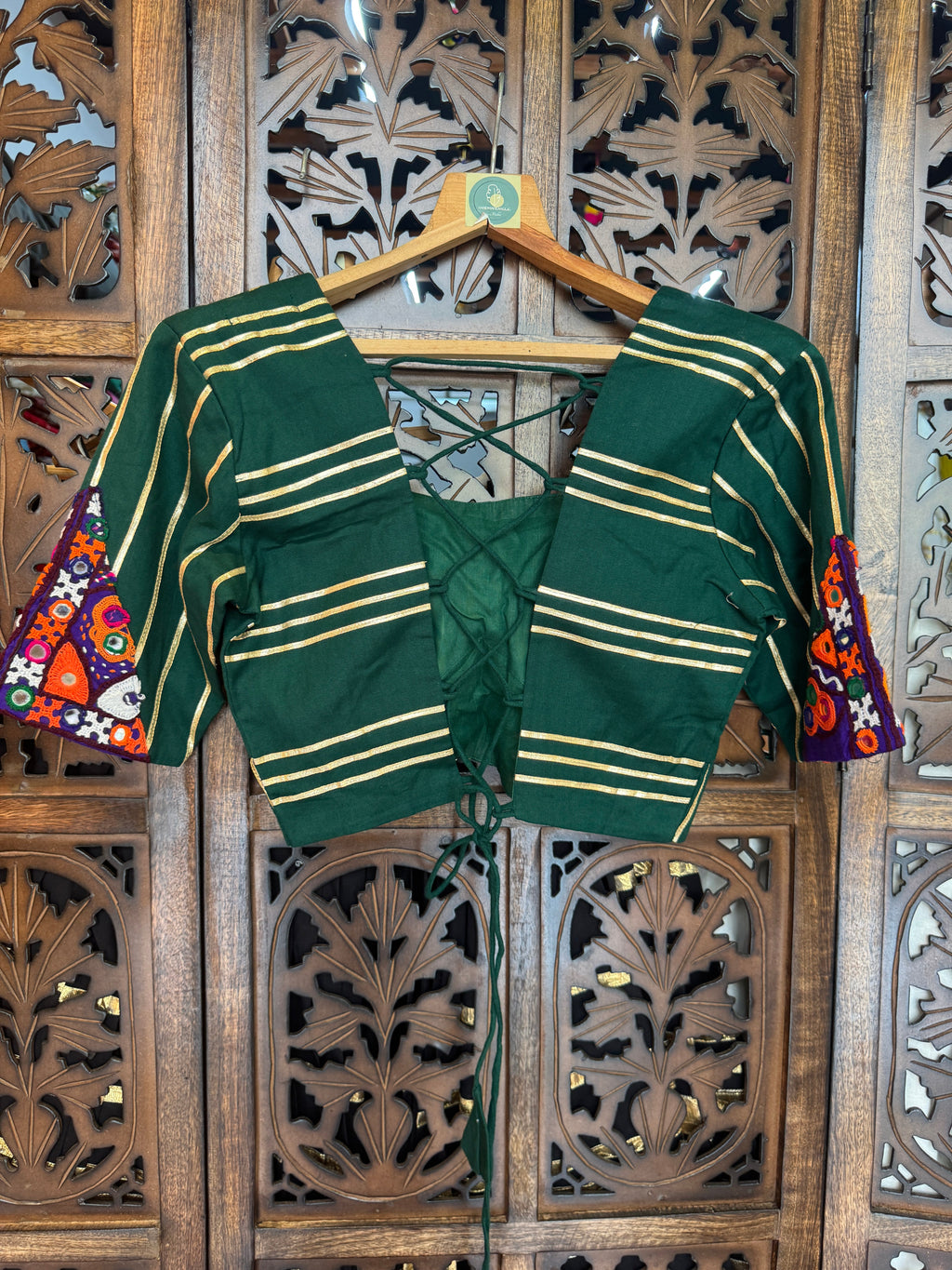 GREEN BANJARA BLOUSE HANDMADEAHOLIC BY MISHKA