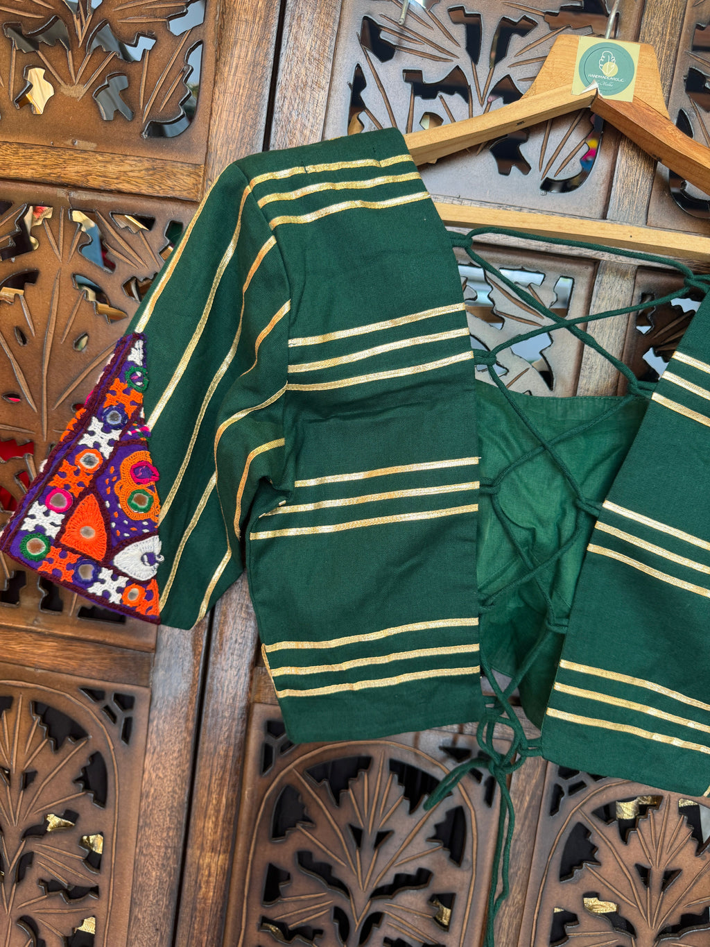 GREEN BANJARA BLOUSE HANDMADEAHOLIC BY MISHKA