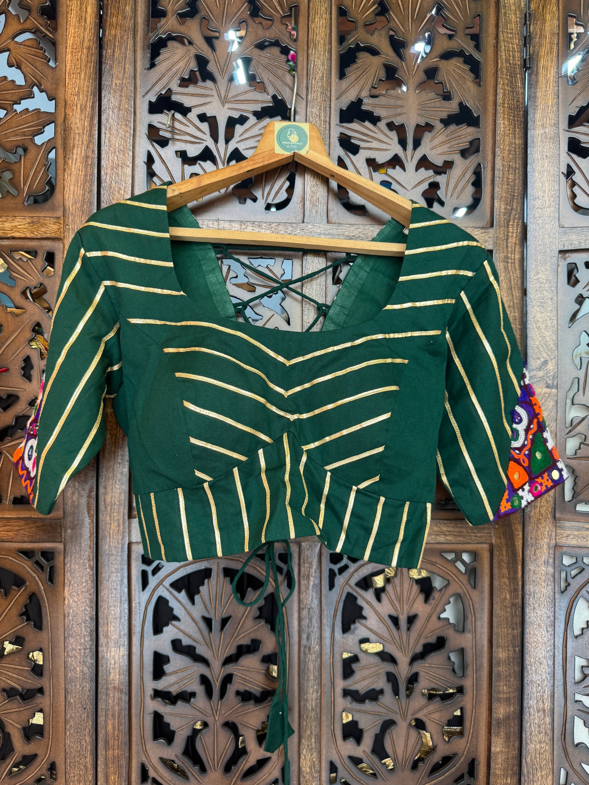 GREEN BANJARA BLOUSE HANDMADEAHOLIC BY MISHKA