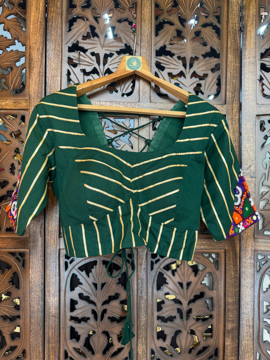 GREEN BANJARA BLOUSE HANDMADEAHOLIC BY MISHKA