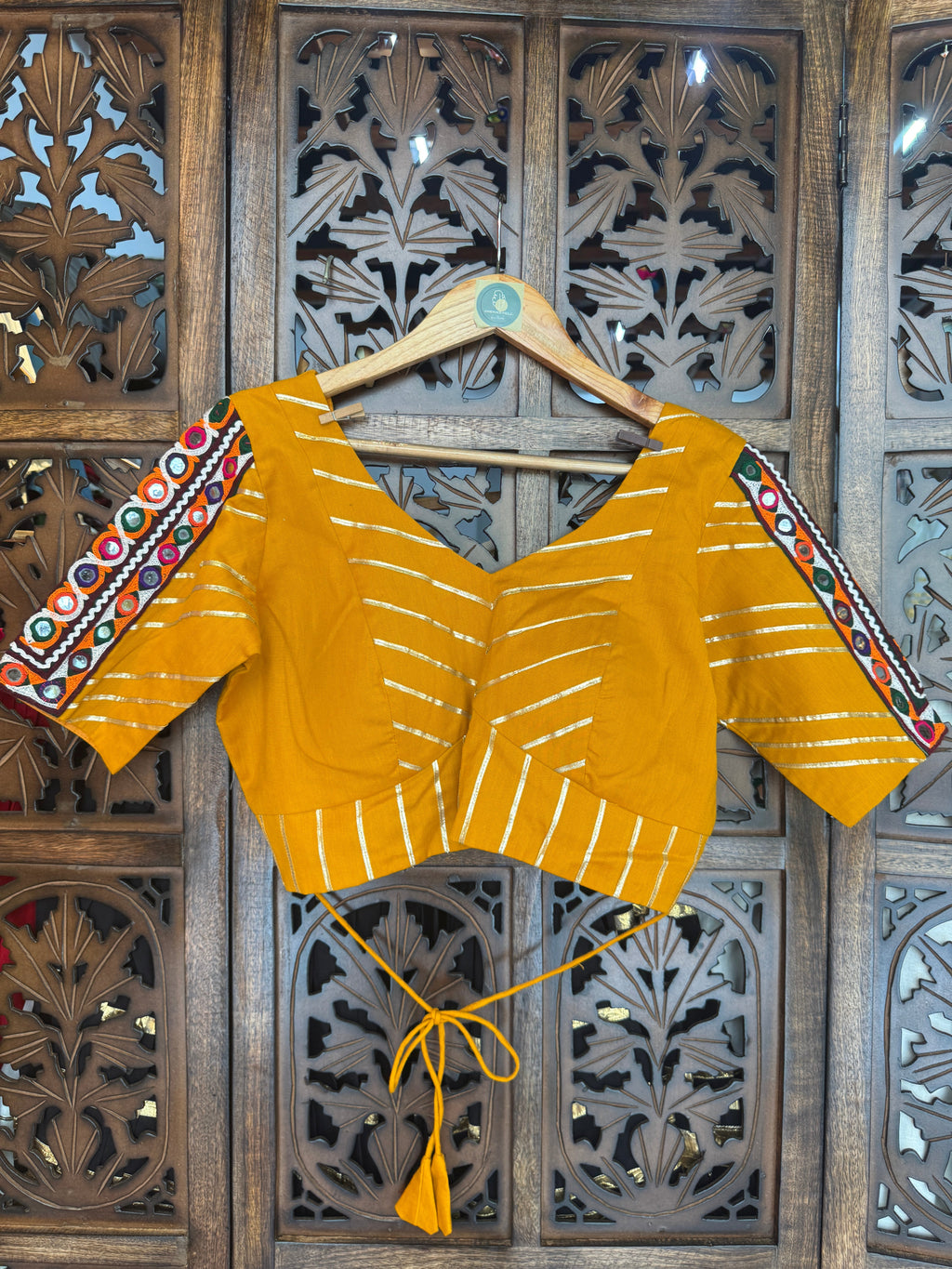 MUSTARD BANJARA BLOUSE HANDMADEAHOLIC BY MISHKA
