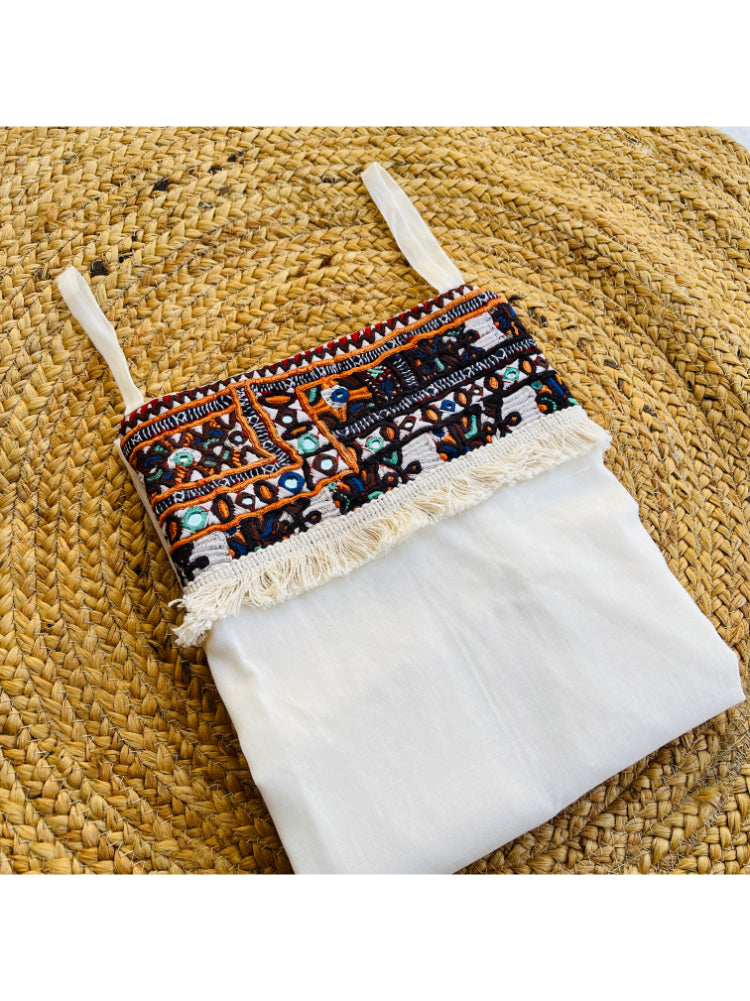 BOHO SPAGHETTI OFF WHITE DRESS HANDMADEAHOLIC BY MISHKA