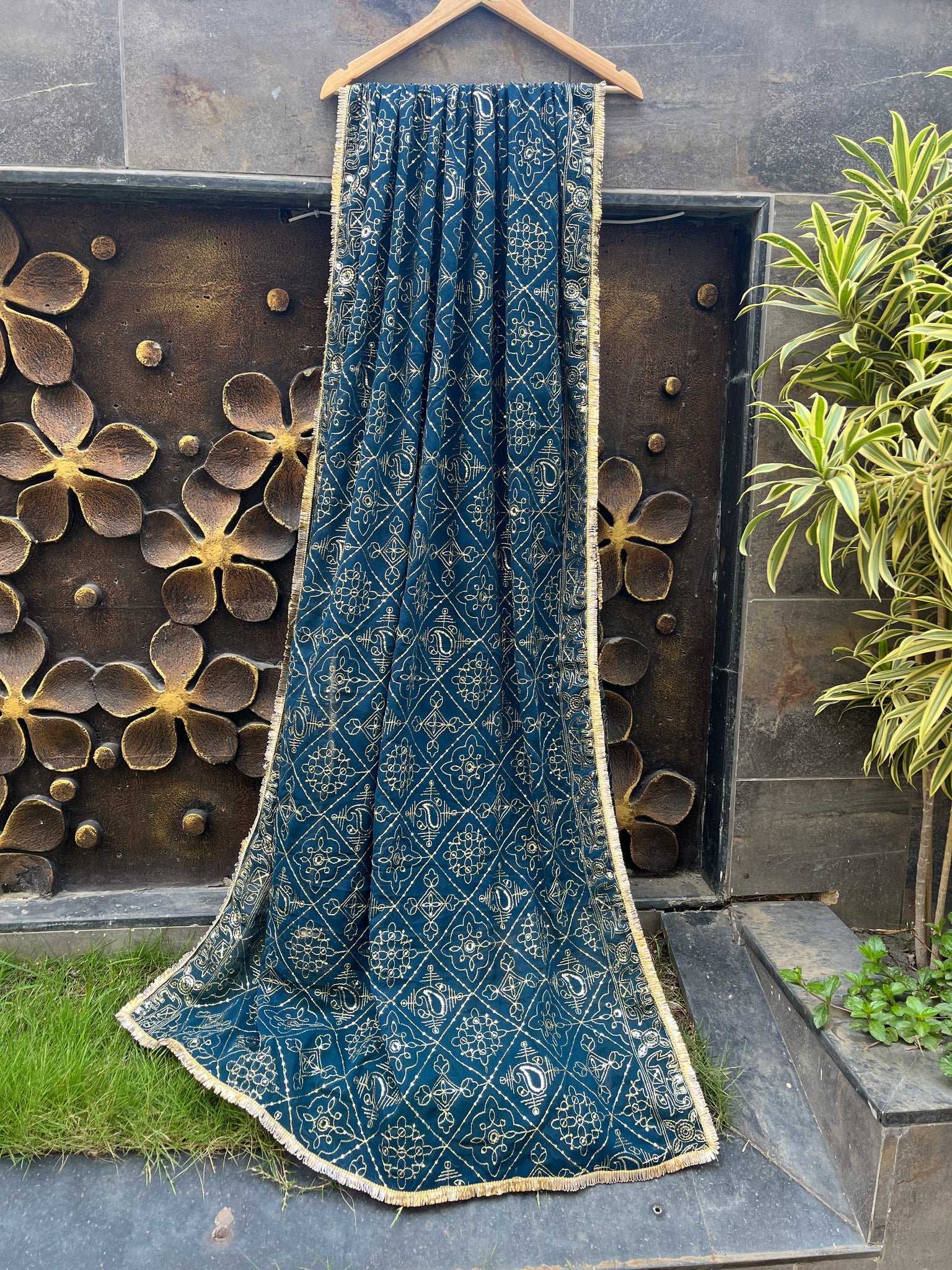 PEACOCK VINTAGE DUPATTA HANDMADEAHOLIC BY MISHKA