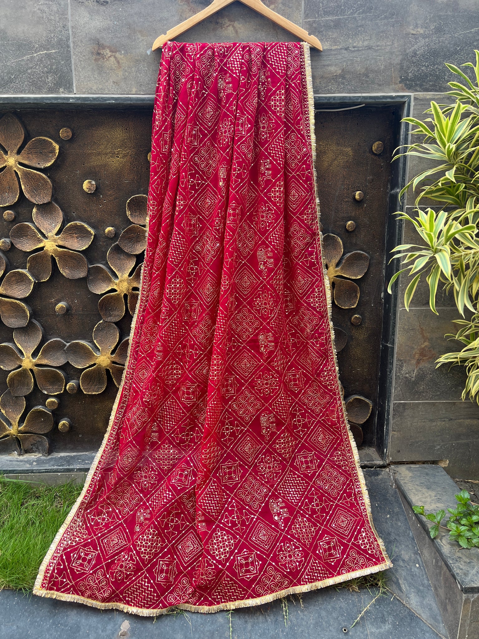 PINK VINTAGE DUPATTA HANDMADEAHOLIC BY MISHKA