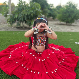 RED BANJARA KIDS CHOLI HANDMADEAHOLIC BY MISHKA