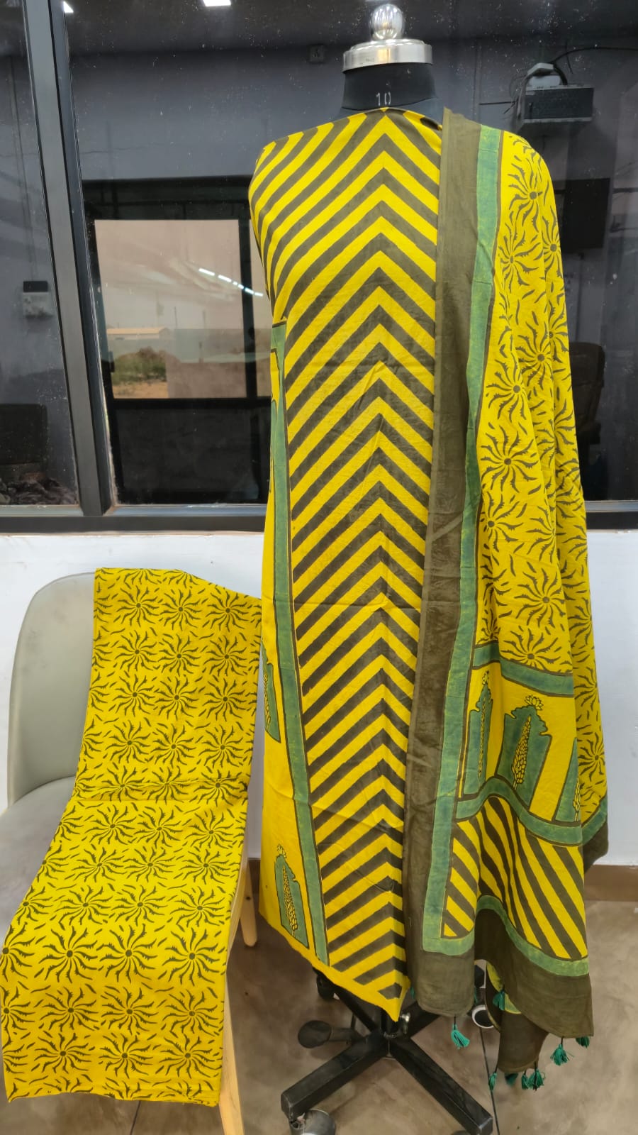 Handblocked Ajrakh Taj Cotton Full Sets