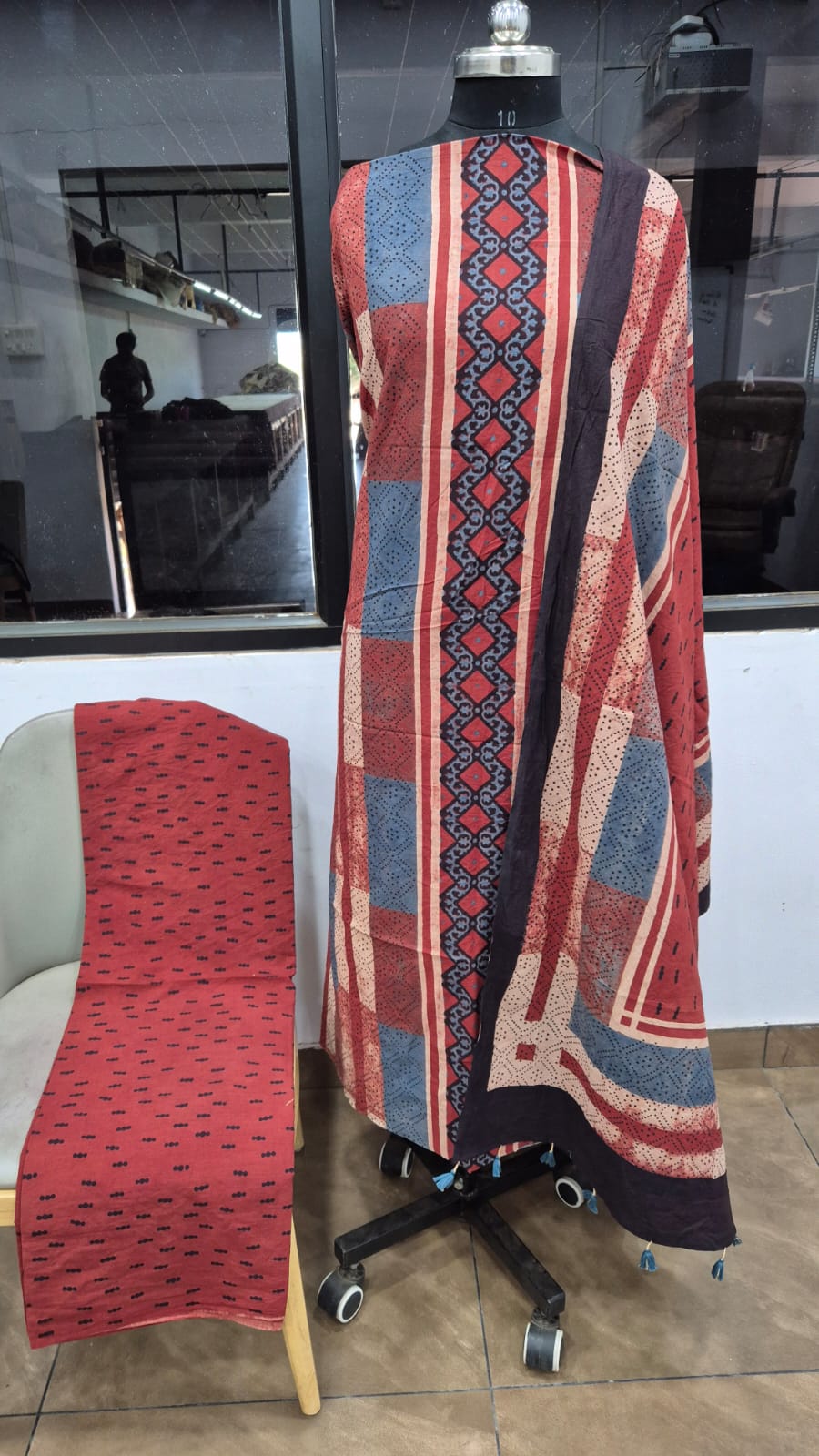 Handblocked Ajrakh Taj Cotton Full Sets