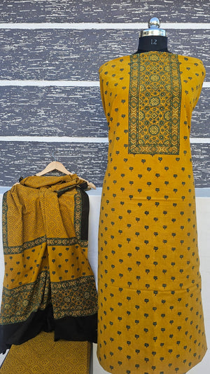 Handblocked Ajrakh Taj Cotton Full Sets