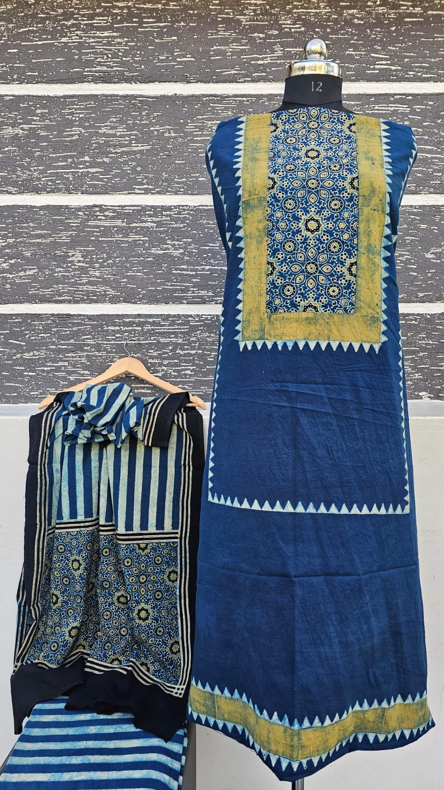 Handblocked Ajrakh Taj Cotton Full Sets