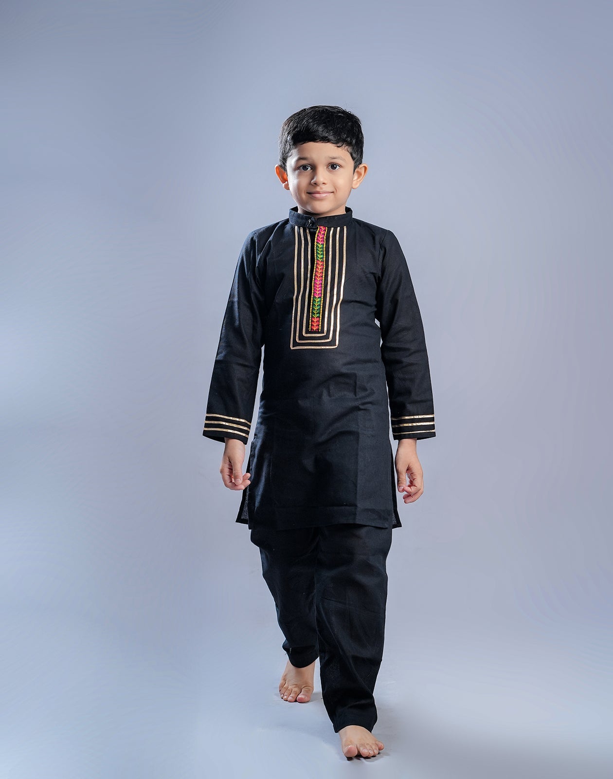 BLACK BOYS KURTA RAAS'25 HANDMADEAHOLIC BY MISHKA