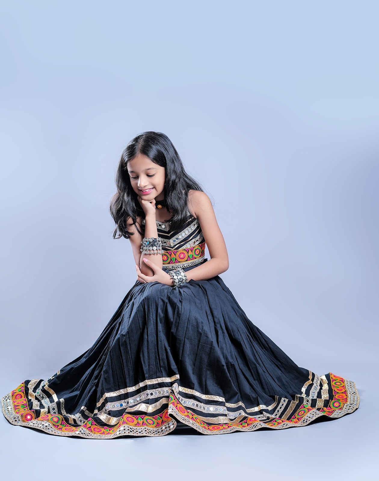 BLACK KIDS CHOLI RAAS'25 HANDMADEAHOLIC BY MISHKA