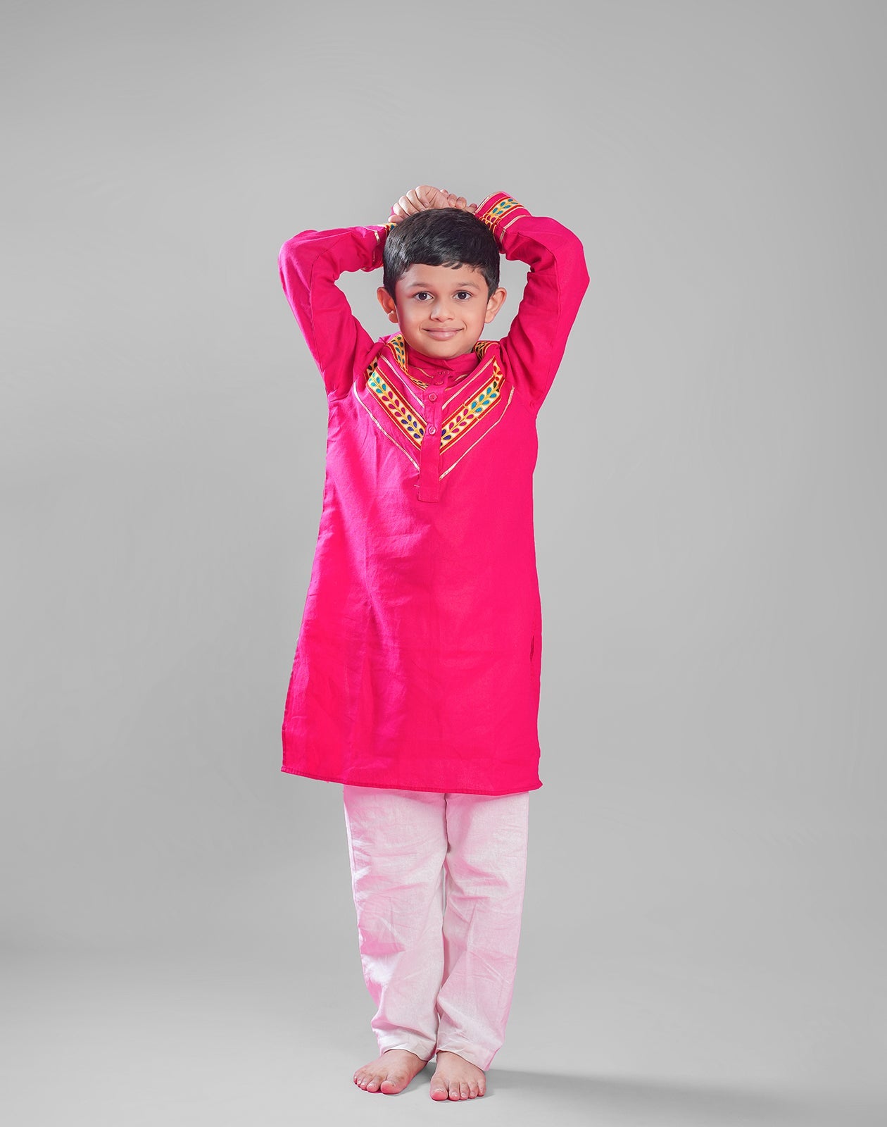 PINK BOYS KURTA RAAS'25 HANDMADEAHOLIC BY MISHKA