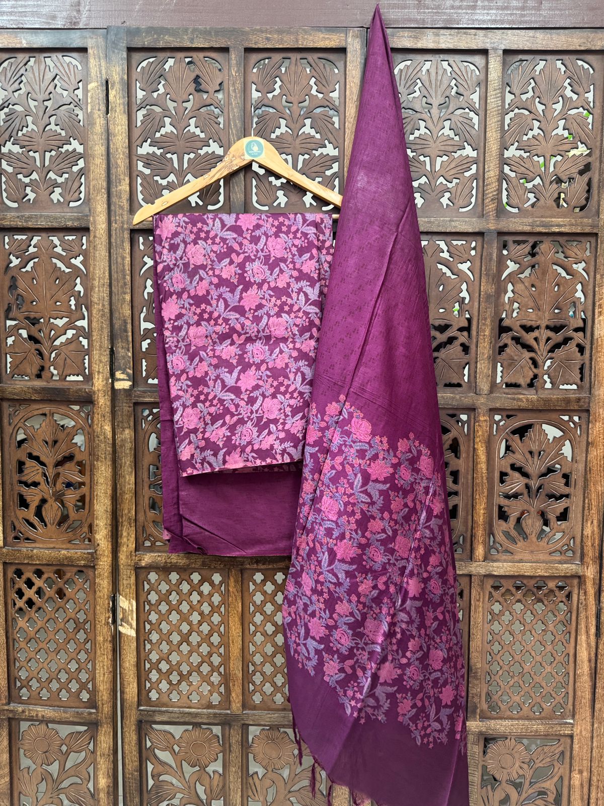 WINE HEAVY COTTON SILK SUIT HANDMADEAHOLIC BY MISHKA
